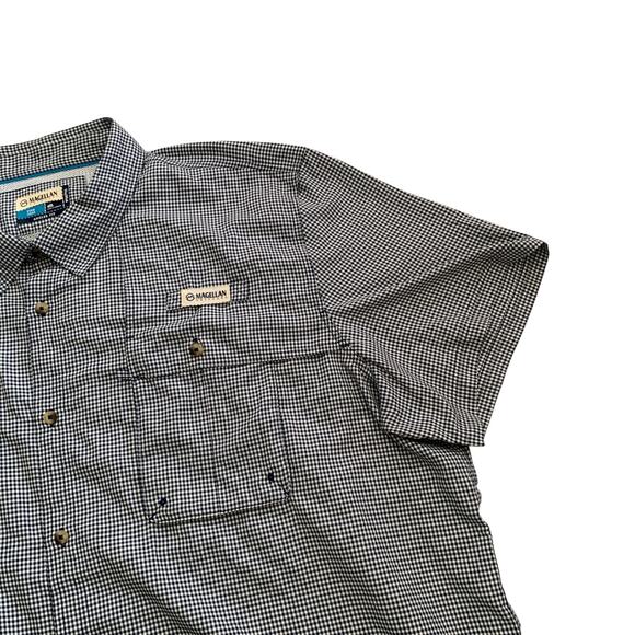 Magellan Men's Size 4XL Fish Gear Angler Fit Button Down Short Sleeve Shirt - Picture 13 of 16